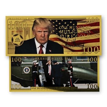 2025 100 Milligram - Aurum - Trump Presidential Gold Bill