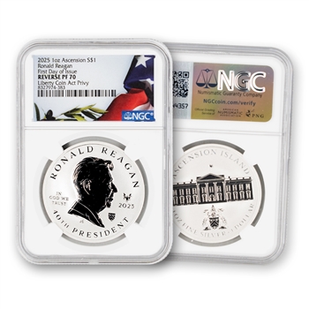 2025 Reagan Liberty Coin Act 1 oz Silver - Ascension - NGC 70