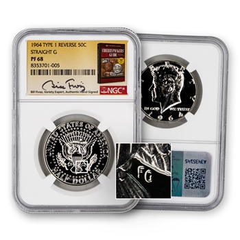 1964 Kennedy - Straight G - Proof - NGC 68 - Fivaz