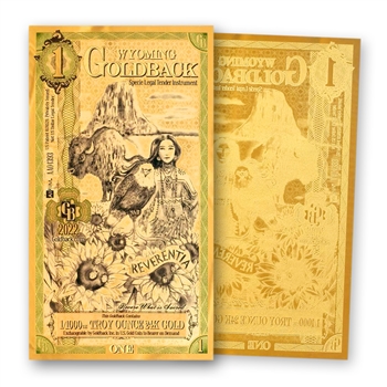 $1 Goldback Note - Wyoming