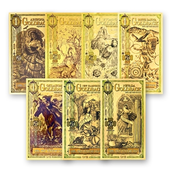 $1 Goldback Notes - 7 Note Set