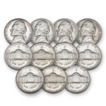 Wartime Nickel PDS Set - 1942 to 1945 - 11pc Uncirculated
