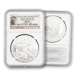2013 Silver Eagle - San Francisco - NGC 70 Trolly Label