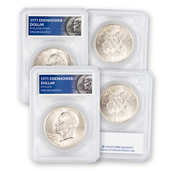1971 Eisenhower P & D Uncirculated Set /  Defender