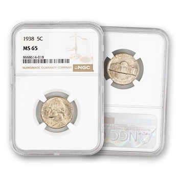 1938 Jefferson Nickel - The 1st - NGC 65