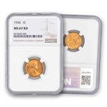 1936 Lincoln Cent - Philadelphia - NGC 67 Red
