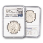 2017 Kennedy Half Dollar - Enhanced - NGC 70 / 225th Ann Label