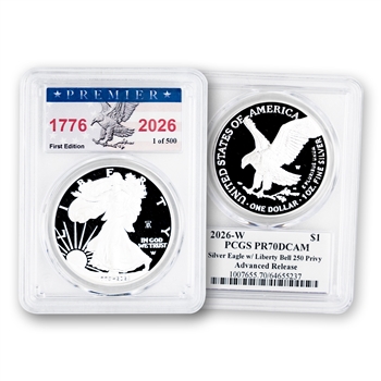 2026 Silver Eagle Proof - Betsy Ross - PCGS 70 Adv Release