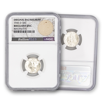 1945 Mercury Dime - Denver - NGC Original Bag
