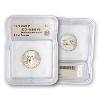 2026 Jefferson Nickel - Philadelphia - ICG 68