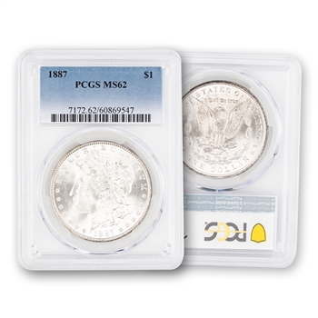 1887 Morgan Dollar - Philadelphia - PCGS 62