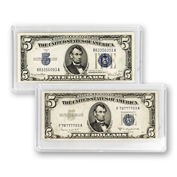 The $5 Silver Certificate Set - 1934 & 1953 - Uncirculated
