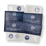 1971 to 1974 Eisenhower Silver Dollars 4 pc-Blue Packs