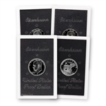 1971 to 1974 Eisenhower Silver Dollars 4pc - ProofS - Brown Pack