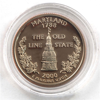 2000 Maryland Proof Quarter - San Francisco Mint