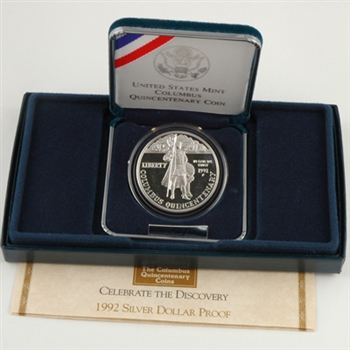 1992 Columbus Quincentenary Dollar - Proof