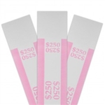 Pink/Green $250 Self Sealing Currency Straps (1000/Box)