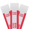 Red $500 Self Sealing Currency Straps (20,000/case)