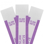 Violet $2000 Self Sealing Currency Straps (1000/Box)