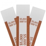 Brown $5000 Self Sealing Currency Straps (20,000/case)