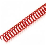 4:1 Pitch 12" Plastic Coil (100/BOX) - 10mm - Red