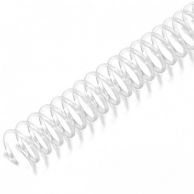 4:1 Pitch 12" Plastic Coil (100/BOX) - 7mm - Clear