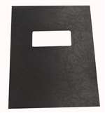 Embossed Black 8-1/2" X 11" With Square Corners & Windows (BX/100 Sets)