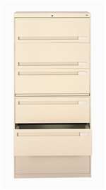 Tennsco 36" 6-Drawer Combination Lateral File