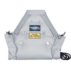 Removable frost protection isolation blanket for valves, fittings and other heat processing applications.