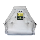 Removable steam protection isolation blanket for valves, fittings and other heat processing applications.