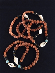 Stretch Beaded Coco/Cowry Bracelet