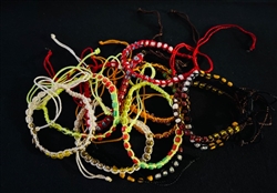 Adjustable Beaded Bracelet Assorted Colors