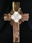 Driftwood Cross With Shells