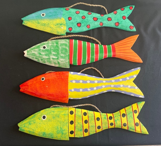 Assorted 4 Wood Fish