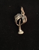 Silver palm tree charm