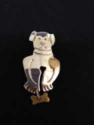 Silver dog Pin