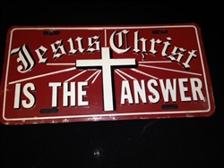 Jesus Christ Is the Answer License Plate