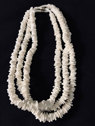 White Chip Necklace 16"