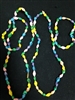 DYED NASSA NECKLACE & BRACELET SET/3