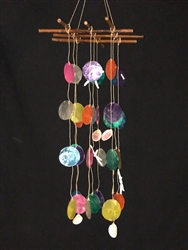 Assorted Colored Cross Top Capiz Chime