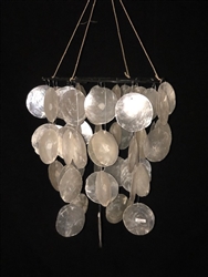 white Capiz Chandelier Small