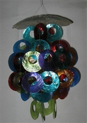 Capiz Chime, Multi Colored