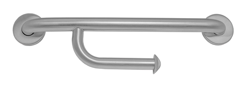 Grab Bar with Toilet Paper Holder - 18 inch