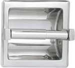 Recessed Toilet Paper Holder- chrome plastic roller, satin