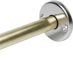 1" Formed, Round Exposed Wall Flange w/o Collar, Light Duty, Satin Stainless Finish - 3" Dia.