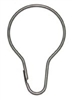 Shower Curtain Snap Hook for 1 " & 1-1/4" Rods, Bright Stainless Finish