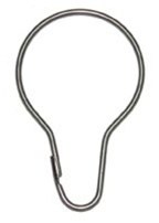 Shower Curtain Snap Hook for 1 " & 1-1/4" Rods, Bright Stainless Finish