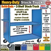 99DB2 * Heavy-Duty 2-Shelf Stock Truck