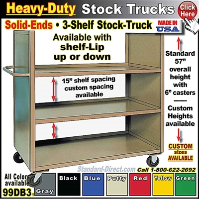 99DB3 * Heavy-Duty 3-Shelf Stock Truck