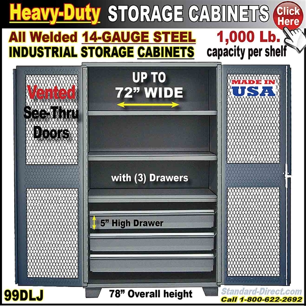 99DLJ * Heavy-Duty Storage Cabinets